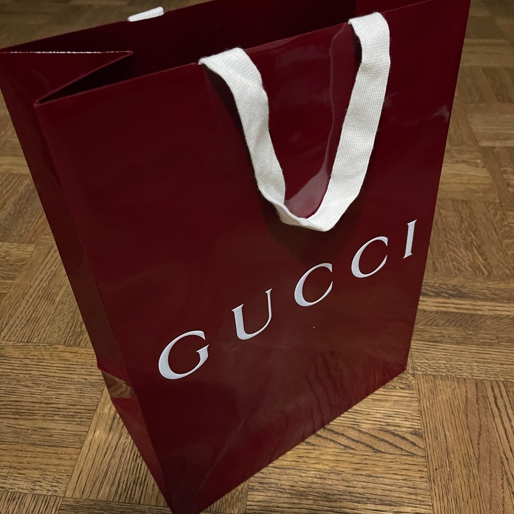 Gucci Burgundy Shopping Gift Bag - Picture 5 of 5